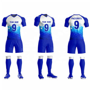 Kit de combinaison d'entraînement de football par sublimation maillot de football à manches courtes uniforme de football personnalisé à vendre meilleur design de couleur pour hommes femmes - Product Image 2