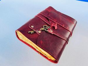 สมุดรายวันกระดาษรีไซเคิล120หน้าทำมือดีไซน์ล่าสุดพร้อมปกหนังบัฟสำหรับเดินทางสมุดโน้ตส่วนตัว - Product Image 3