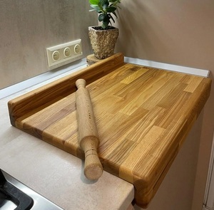 Planche à pâtisserie en bois de qualité supérieure et ensemble de rouleau à pâtisserie cuisine outil de cuisson grande planche à pâtisserie fabrication de pain Pizza pâtisserie planche de cuisson - Product Image 1