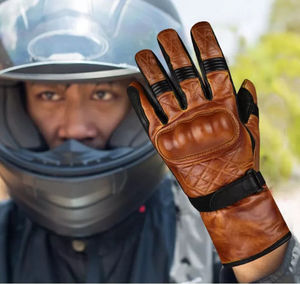 Guantes de cuero transpirables antideslizantes para hombre, dedo completo, para invierno, motocicleta, deportes, Fitness, ciclismo, carreras - Product Image 2