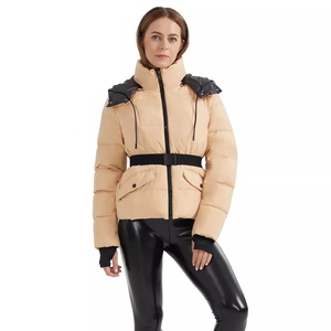 OEM-Chaqueta de burbujas para mujer, abrigo de invierno acolchado, acolchada, con cinturón - Product Image 1