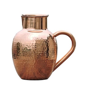 Drinkware Copper Hammered Copper <b>Water</b> Jug for Health Benefits From India Handicraft with Selling Product - Product Image 1