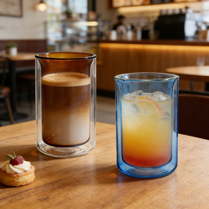 Tazza in Vetro Borosilicato a Doppio Strato per Caffè e <span class=keywords><strong>Acqua</strong></span>, Logo Personalizzabile, Moderna e Trasparente, Ideale per Omaggi - Product Image 3