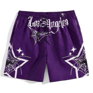 กางเกงขาสั้นผู้ชายสไตล์คลาสสิกสำหรับกิจกรรมกลางแจ้ง เอวสูงแบบมีเชือกผูก ทรงลำลองสำหรับฤดูร้อน ความยาวระดับเข่า - Product Image 6