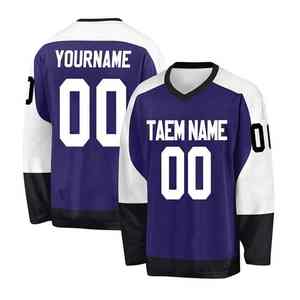 Venta al por mayor de camisetas de hockey sobre hielo para hombre, camisetas de entrenamiento de práctica, logotipo personalizado, poliéster, impresión por sublimación, proveedor de ropa deportiva a granel - Product Image 1