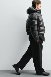 Custom Logo Unisex <b>Winter</b> Hooded Hip Hop Puffer <b>Jacket</b> with Cotton Filling <b>Waterproof</b> & Windproof Oversized Design - Product Image 5
