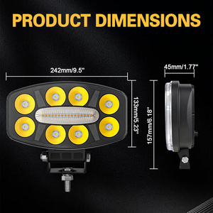 Faro Cuadrado para UTV <span class=keywords><strong>de</strong></span> 10 Pulgadas, Venta al por Mayor <span class=keywords><strong>de</strong></span> Fábrica, Faro Auxiliar LED para SUV con <span class=keywords><strong>Luz</strong></span> <span class=keywords><strong>de</strong></span> Conducción Diurna Amarilla - Product Image 2