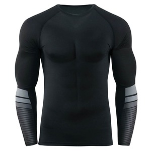 Blank Sports Rash Guard Printed Compression Shirt Long Sleeve Custom Logo Polyester Sublimation Rash Guard For Men - Product Image 1
