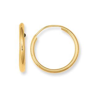 Shiny Hoop <b>Earrings</b> Tiny Circle Natural Moissanite Channel Setting <b>Hinged</b> Wedding Anniversary Gift Classic Gold Design For Women - Product Image 1