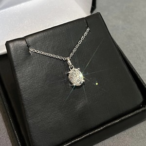 สร้อยคอจี้เพชรทรงรีหรูหรา ได้รับการรับรองจาก IGI เกรด VVS เพชรเพาะเลี้ยงในห้องปฏิบัติการ สำหรับผู้หญิง เครื่องประดับชั้นดี ราคาถูกที่สุด - Product Image 1