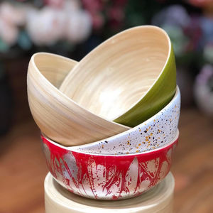 Bol à salade en bambou filé en gros, bols en bambou du Vietnam - Product Image 1