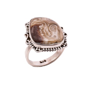 Bague en pierre précieuse naturelle, bijoux en argent indien, argent sterling 925, bagues en gros, bijoux fins faits à la main en Inde, fournisseurs - Product Image 1