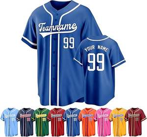 Hot Sale Custom Blank 100% <b>Polyester</b> Raglan Baseball <b>Shirts</b> / Button Down Custom Baseball Jersey - Product Image 5