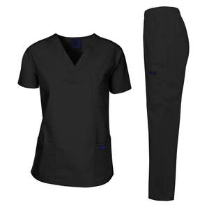 Hauts de gommage à manches courtes à la mode et pantalons de survêtement femmes uniformes de gommage médicaux pour les médecins et l'infirmière sont disponibles - Product Image 3