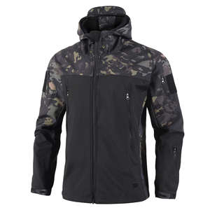 Chaqueta cortavientos para hombre, estilo moderno, Softshell, impermeable, con capucha, abrigo para exteriores, para senderismo, Camping, calle alta, Invierno - Product Image 2