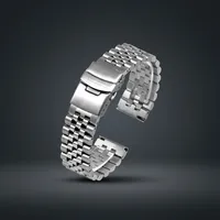 Bracelet de montre intelligent unisexe de luxe GD041 en acier inoxydable avec boucle en acier inoxydable, bracelet de montre souple et réglable, pièces de montre