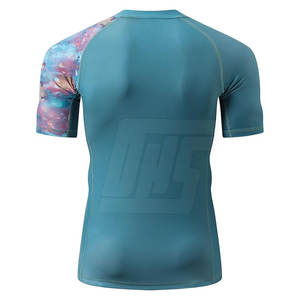 Men Fitness Wear Rash Guard Athletic Short Sleeve <b>Compression</b> <b>Shirt</b> Perfect For Martial Arts Fitness And Training - Product Image 4