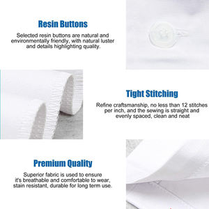 Uniformes d'hôpital personnalisés gommage infirmière manteau de médecin blouse médicale à manches longues uniformes de médecin blouse de laboratoire hydrofuge blanc pour hommes - Product Image 4