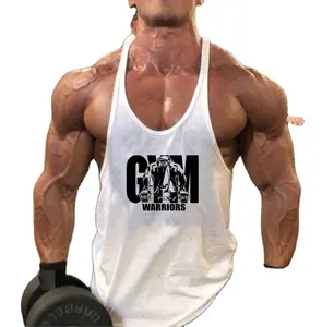 Egzersiz vücut geliştirme spor marka spor erkek Tank Top kas moda kolsuz gömlek Stringer giyim atlet spor yelek