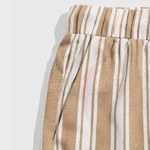 Shorts décontractés pour hommes en coton respirant, fabriqués au Pakistan, style urbain, motif uni, taille élastique, coupe mi-haute – Meilleur prix - Product Image 3