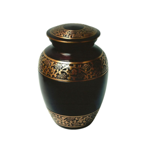 โกศทองเหลืองเคลือบด้านบนสำหรับใส่เถ้ากระดูกพร้อมถุงกำมะหยี่ทำจากทองเหลืองโกศเคลือบด้านบน - Product Image 5