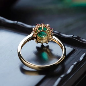 <b>Emerald</b> Cut 925 Sterling <b>Silver</b> or Gold Plated <b>Emerald</b> Engagement Handmade <b>Ring</b> for Women Indian Weddings Wholesale Fine Jewelry - Product Image 4