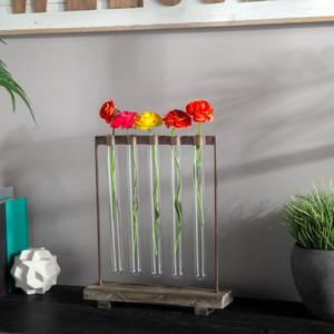 Florero de Metal y Vidrio para Mesa, Moderno y Decorativo, para Flores o Suculentas, para Decoración de Hogar u Oficina - Product Image 3