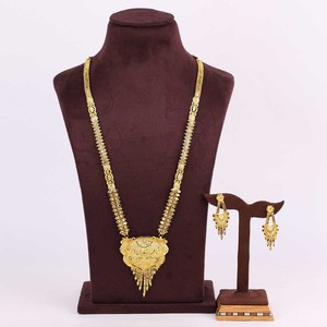 Venta al por mayor 14K 18K 24K chapado en oro formando collares largos, joyería larga tradicional, collares de moda, joyería llena de oro de latón - Product Image 1