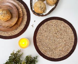 Classic European Eco-Friendly Luxury Handmade Customizable Wedding <b>Placemats</b> with Mother of Pearl Shell and Beads - Product Image 6