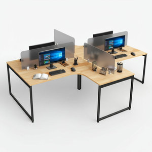 Mesa de Salón Minimalista Slean HBSL033, Diseño de 4 Plazas, 280x240cm, Madera de Caucho con Patas de Hierro - Product Image 1