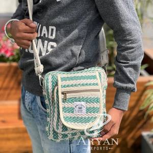 Nouvelle tendance sacs de chanvre sac à bandoulière multi-usages Jute élégant avec matériau en coton sacs à bandoulière durables sacs à provisions femmes - Product Image 1