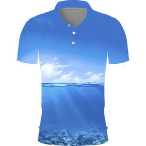 Camiseta Polo de Algodón 100% para Hombre, Servicio OEM, Ajuste Holgado, Tejido de Punto Estampado, Camiseta Informal con Estampado Digital para Hombre - Product Image 3