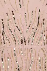 Vestido de baile decorado con cristal de longitud completa con cuello en V, vaina con cuentas de lentejuelas, tela de malla polivinílica, cóctel Formal informal/de fiesta antiestático - Product Image 2