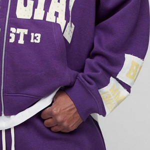 Haute demande surdimensionné Boxy fermeture éclair à travers strass appliques hommes sweats à capuche Streetwear mode coton mélangé sweats à capuche personnalisés hommes - Product Image 6