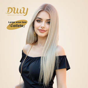 Perruques Lace Frontal DWY pré-épilées 13x6 HD transparentes, 30 pouces, blond platine, densité 150 %, pour femmes - Product Image 1