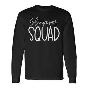 <b>Sleepover</b> Squad Long Sleeve T-Shirt For Slumber Party BFFs - Product Image 2