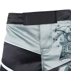 กางเกงขาสั้น MMA แบบสองโทนสีพิมพ์ลายกราฟิกสำหรับผู้ชายสายรัดเอวแบบตีนตุ๊กแกพร้อมตัวปิดบินระบายอากาศ - Product Image 6