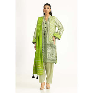 Traje de Satén Estampado con Lurex Jacquard de 3 Piezas IUSTKSD-1356 - Product Image 2