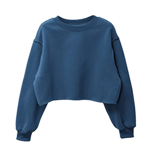 Sudadera Corta de Alta Calidad para Mujer, Personalizada, al por Mayor, OEM, Manga Larga, Estilo Pullover, Felpa, Tallas Grandes - Product Image 6