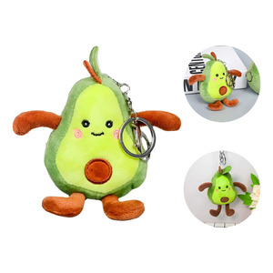 Kawaii Soft Plush Avocado Keychain Pendant <b>Keyring</b> - Assorted Colors - Product Image 1