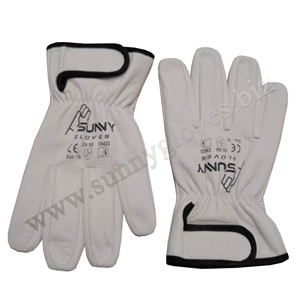 ถุงมือหนังวัวสำหรับขับรถบรรทุก, ถุงมือขับรถสีส้มทนทานทนทาน - Product Image 4