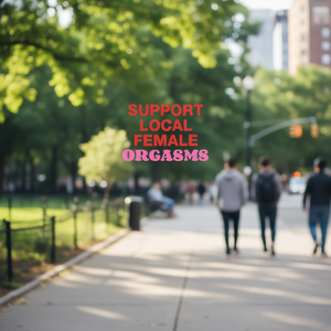 Camiseta con estampado serigrafiado de manga corta y cuello redondo para adultos unisex, apoya los orgasmos femeninos locales - Product Image 2