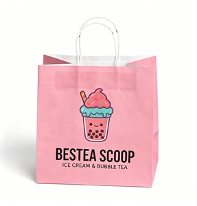 Bolsa de Compras de Papel Blanco Personalizada de Alta Calidad, Impresa en Toda la Superficie, con Asas Retorcidas, Tipo Boutique - Product Image 2