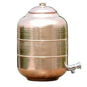 Enfriador de Agua de Cobre Martillado de Primera Calidad, Diseño Fabuloso, Forma Redonda, Enfriador de Bebidas para Uso en la Cocina - Product Image 5