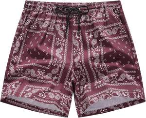 Men's Summer Casual High Waist Graphic Print <b>Shorts</b> Breathable Boho Paisley Drawstring <b>Pockets</b> Hot Summer Trending Track <b>Shorts</b> - Product Image 3