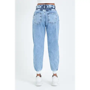 High Wholesale OEM Custom <b>Women's</b> Denim Pants Skinny Fit 100% Cotton Eco-Friendly Casual <b>Summer</b> Lace Rivet - Product Image 6