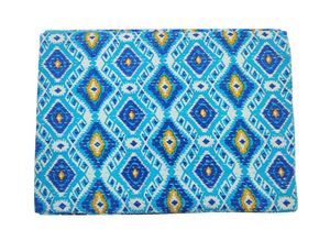Couverture de serviette en coton vintage réversible faite à la main toute saison personnalisable lavable couvre-lit décor bloc impression indien Ikat jeter - Product Image 2
