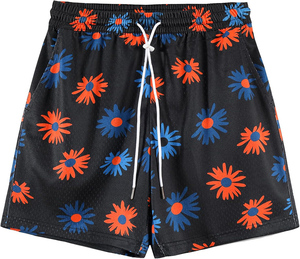 Pantalones cortos para correr de verano para hombre, pantalones cortos deportivos informales para correr, patrón de ondas, Color sólido, cordón suelto, seco, pantalones cortos deportivos para gimnasio - Product Image 1