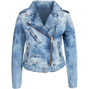 ¡Novedad de 2025! Chaqueta vaquera acolchada clásica de manga larga para mujer, colores personalizados, básica, OEM, ODM, bordado, talla XL, algodón al por mayor - Product Image 1