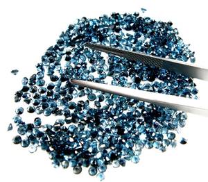 พลอยบุษราคัมสีฟ้าล้ำค่าสำหรับการปรับเทียบขนาดทรงหลวมทรงเจียระไนแบบเหลี่ยมเจียระไนแบบลอนดอน - Product Image 5